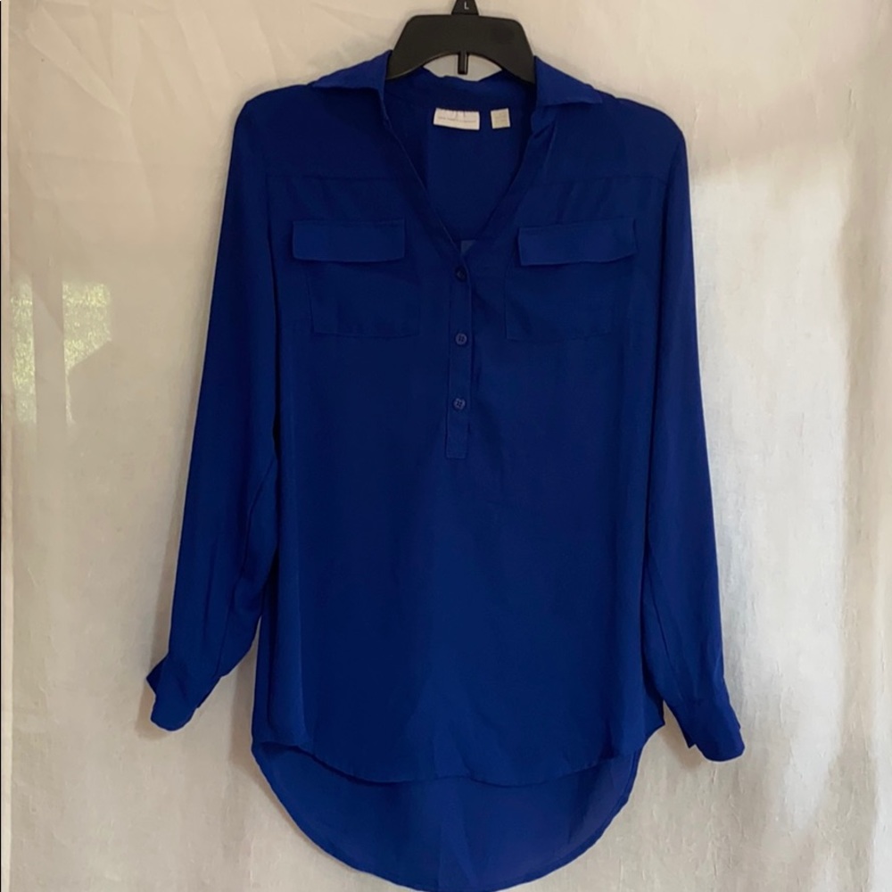 Royal blue blouse